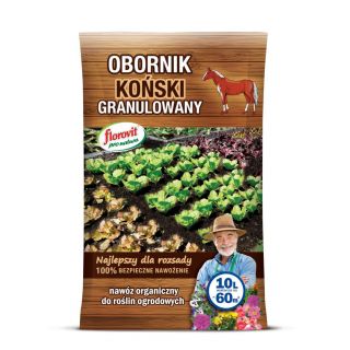 Obornik koński granulowany - 100% ekologiczny - Florovit - 10 litrów