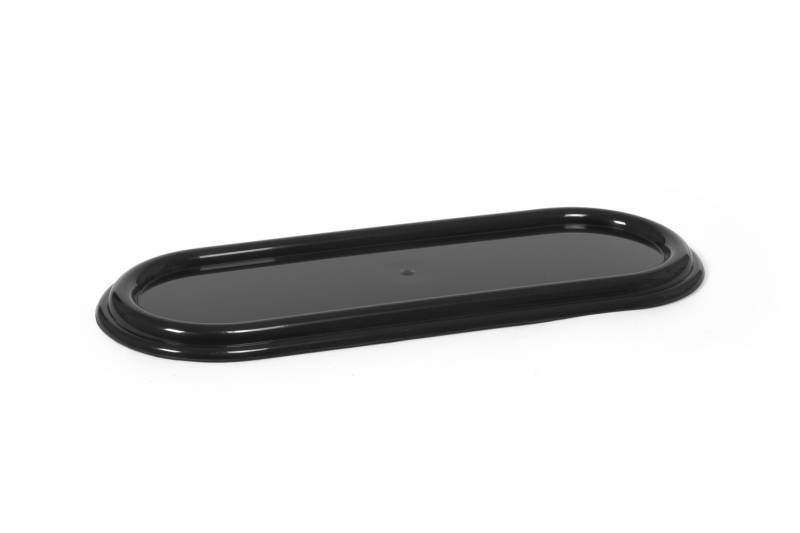 Zniczówka, podstawka pod znicze owalna - 44 cm - czarna