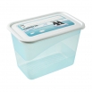 Pojemnik prostokątny na żywność z etykietą wielokrotnego zapisu - Mia "Polar" - 7,2 litra - lodowy niebieski