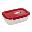 Pojemnik prostokątny na żywność - 0,6 litra - Micro-Clip - czerwony