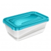 Zestaw 2 prostokątnych pojemników na żywność - Fredo "Fresh" - 3,3 litra - świeży niebieski