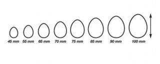 Dwustronne foremki do wykrawania - jajeczka - DELÍCIA - 8 rozmiarów