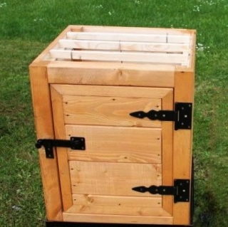 Dodatkowa komora do wędzarni ogrodowej drewnianej Plus - 50 x 50 x 60 cm - surowa
