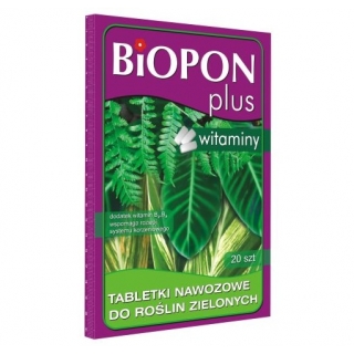 Tabletki nawozowe do roślin zielonych - Biopon - 20 szt.