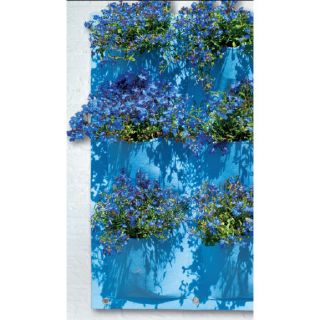 Wiszący ogród - kieszeń kwiatowa 9 komór - niebieski