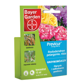 Bayer Previcur Energy 840 SL - na choroby grzybowe róż, pelargonii, rododendronów - 15 ml
