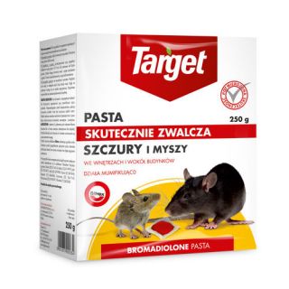 Bromadiolone - Pasta - skutecznie zwalcza szczury i myszy - Target - 250 g