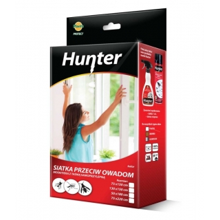 Siatka na okno przeciw owadom z taśmą samoprzylepną - biała - 150 x 180 cm - Hunter