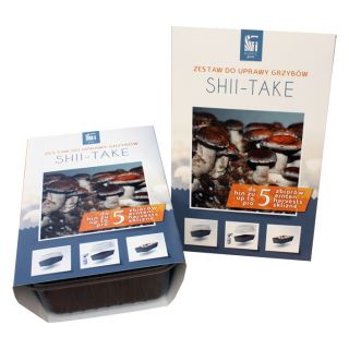 Shiitake - kompletny zestaw z miniszklarenką do uprawy w domu - 3 l