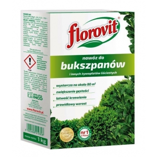 Nawóz do bukszpanów i innych żywopłotów liściastych - zwiększający gęstość - Florovit - 1 kg
