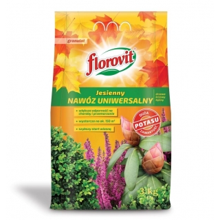 Nawóz jesienny uniwersalny - szybszy start roślin wiosną - Florovit - 3 kg
