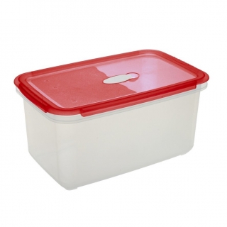 Pojemnik prostokątny na żywność - 4,8 litra - Micro-Clip - czerwony