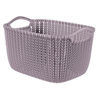 Koszyk prostokątny Knit - 8 litrów  - jasny fiolet