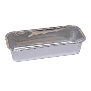 Foremka aluminiowa do pieczenia - podłużna - do murzynka, brownie i bloku czekoladowego  - 865 ml - 5 szt.