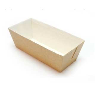 Foremka papierowa do pieczenia Easy Bake - prostokątna - 16 x 8 x 6 cm - beżowa - 5 szt.