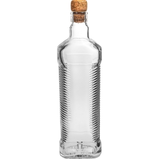 Butelka Karbowana z korkiem - 500 ml