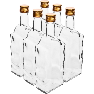 Butelka Klasztorna z zakrętką - biała - 500 ml - 6 szt.