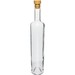 Butelka Marina z korkiem - biała - 500 ml