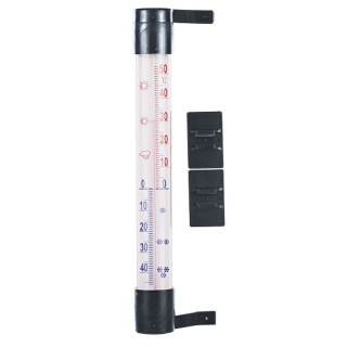Termometr zewnętrzny antracytowy - 230 x 26 mm