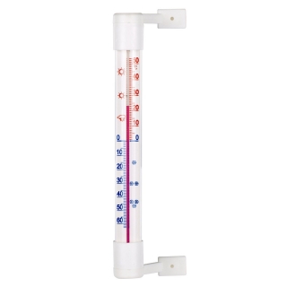 Termometr zewnętrzny biały - 190 x 18 mm