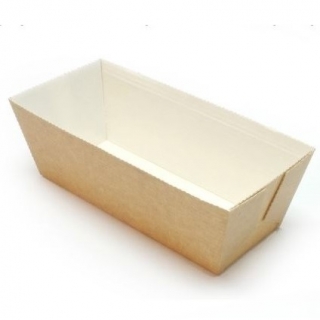 Foremka papierowa do pieczenia Easy Bake - prostokątna - 16 x 8 x 6 cm - beżowa - 20 szt.