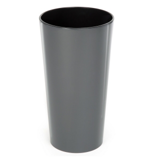 Doniczka okrągła wysoka Lilia - 19 cm - antracyt