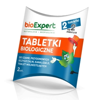 BIO Tabletki musujące do szamb, oczyszczalni przydomowych, kanalizacji - 2 tabletki