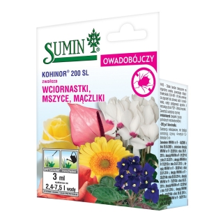 Kohinor 200 SL - środek owadobójczy, na szkodniki roślin ozdobnych i warzyw - Sumin - 3 ml
