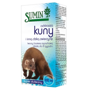 Płyn odstraszający kuny i inne dzikie zwierzęta - super skuteczny - Sumin - 100 ml