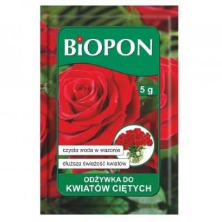 Odżywka do kwiatów ciętych w proszku - dłuższa świeżość roślin - BIOPON - 5 g