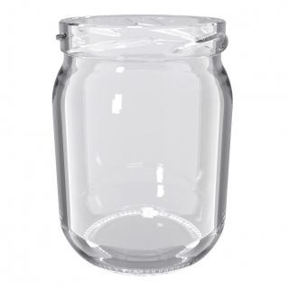 Słoje zakręcane szklane, słoiki - fi 82 - 540 ml + zakrętki białe - 120 szt.