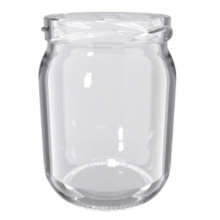 Słoiki zakręcane szklane na przetwory z owoców - fi 82 - 540 ml z zakrętkami owoce na białym tle - 8 szt.