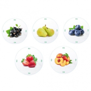 Słoiki zakręcane szklane na przetwory z owoców - fi 82 - 900 ml z zakrętkami owoce na białym tle - 8 szt.