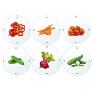 Zakrętka do słoików (gwint 6) - warzywa na białym tle mix - śr. 82 mm - 20 szt.