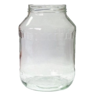 Słoje zakręcane szklane, słoiki - fi 100 - 2,65 l + zakrętki białe - 16 szt.