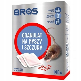 Bros - trutka w formie granulatu na myszy i szczury - 7 x 20 g