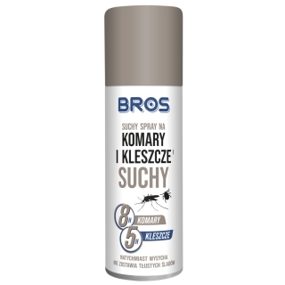 Suchy spray na komary i kleszcze - BROS - 90 ml