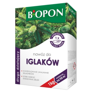 Długodziałający nawóz do iglaków - Biopon - 1 kg