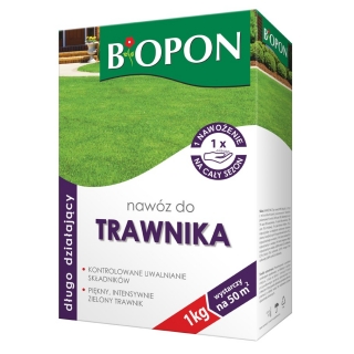 Długodziałający nawóz do trawników - Biopon - 1 kg