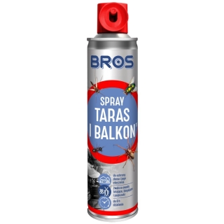 Spray na uciążliwe owady na tarasie, balkonie i w altanie - Bros - 350 ml