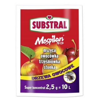 Mospilan 20SP - zwalcza mszyce, owocówki, trześniówki - na drzewa owocowe - Substral - 2,5 g