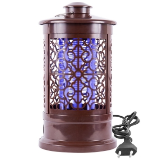 Lampa owadobójcza - motyw orientalny - brązowa - 3W, 24 cm