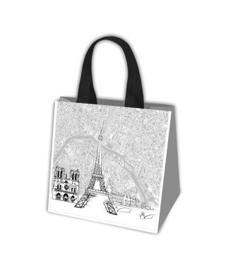 Torba na zakupy - Podróże Europy - Paryż - 34 x 36 x 22 cm