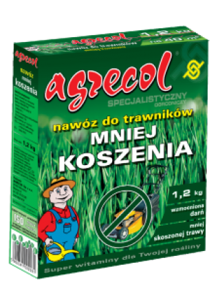 Nawóz do trawników mniej koszenia - Agrecol - 1,2 kg