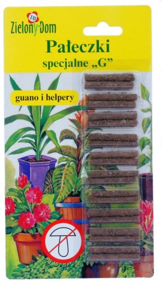 Pałeczki nawozowe specjalne "G" - dla roślin osłabionych przez choroby grzybowe - Zielony Dom - 20 sztuk
