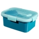 Pojemnik na żywność prostokątny ze sztućcami i pojemnikiem na sos - Smart To Go Lunch - 1,2 litra - niebieski