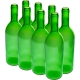 Butelka na wino - zielona - 750 ml - 8 szt.
