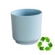 Doniczka zrobiona w 100% z materiałów z recyklingu - Satina Eco Recycled - 13 cm - pudrowy błękit